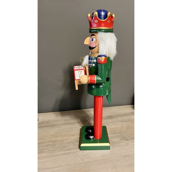 Christmas Countdown Wooden Nutcracker Holiday Decor Figurine Traditional Classic - Picture 10 of 11
